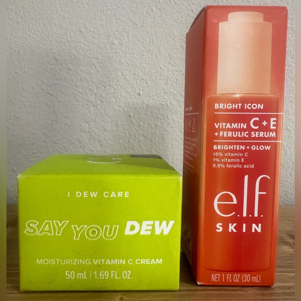 NIB Vit C Serum and Moisturizer Bundle - e.l.f + I DEW CARE (Korean Beauty)